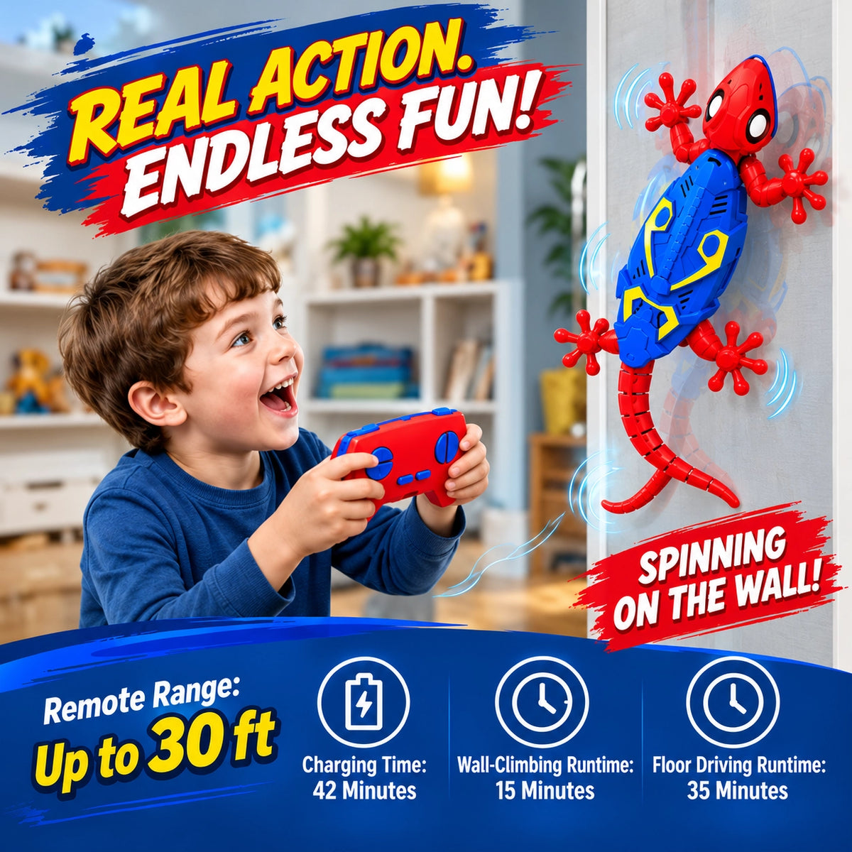 Wall Climbing RC Gecko Toy