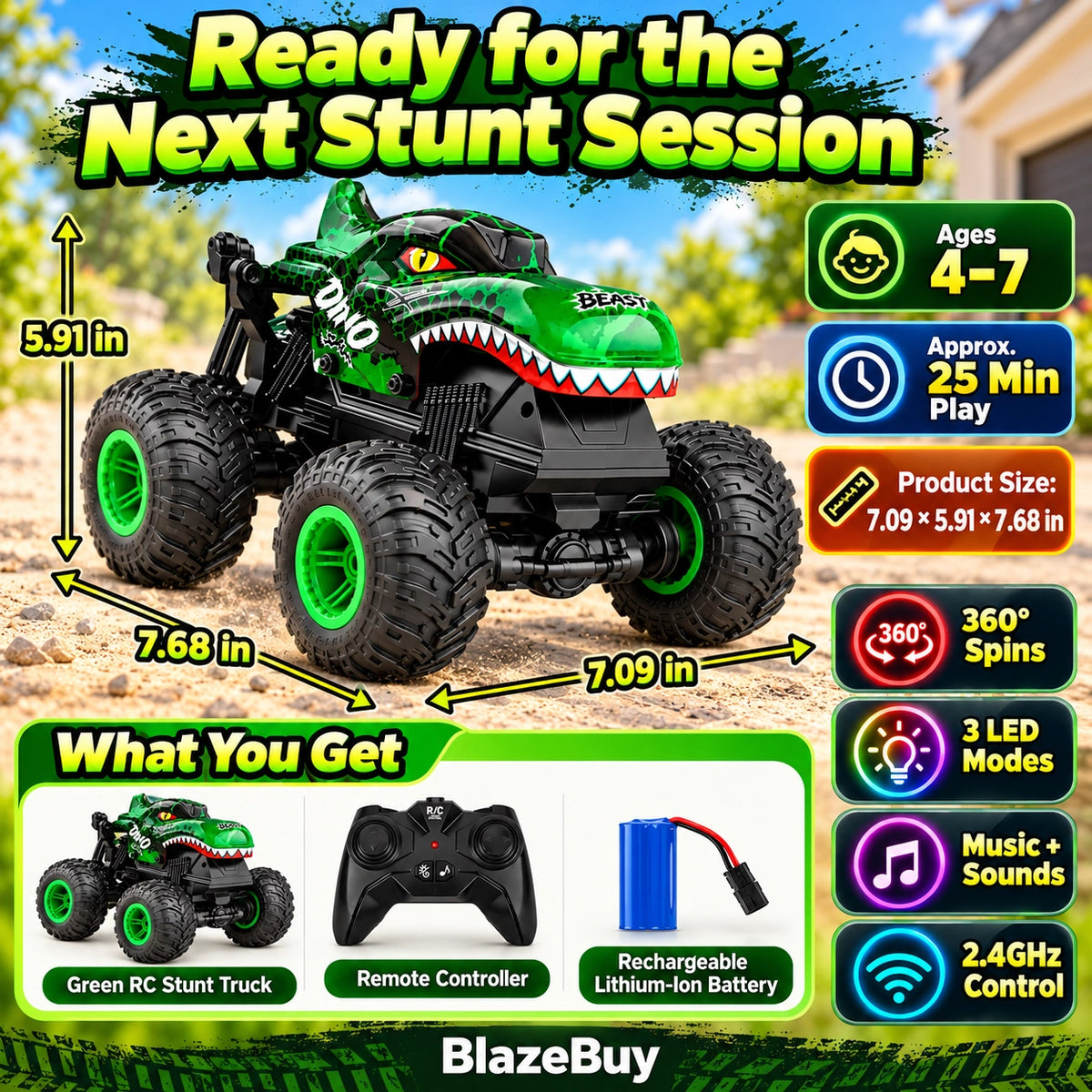 Dinosaur RC Monster Truck