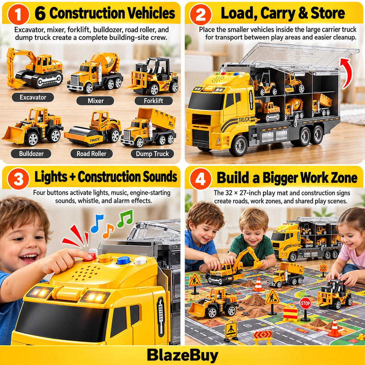 Vehicle Carrier Truck Playset