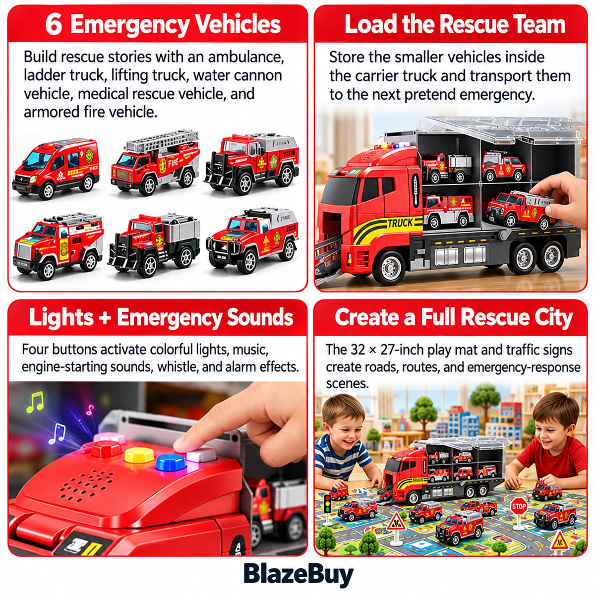 Vehicle Carrier Truck Playset