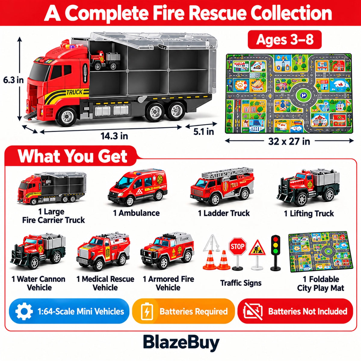 Vehicle Carrier Truck Playset