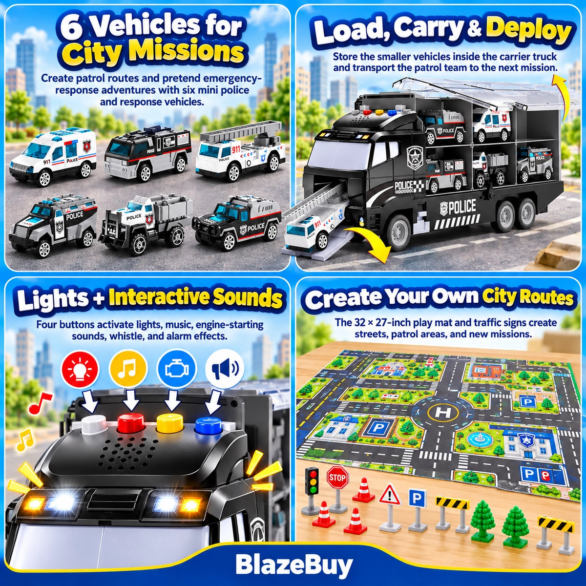 Vehicle Carrier Truck Playset