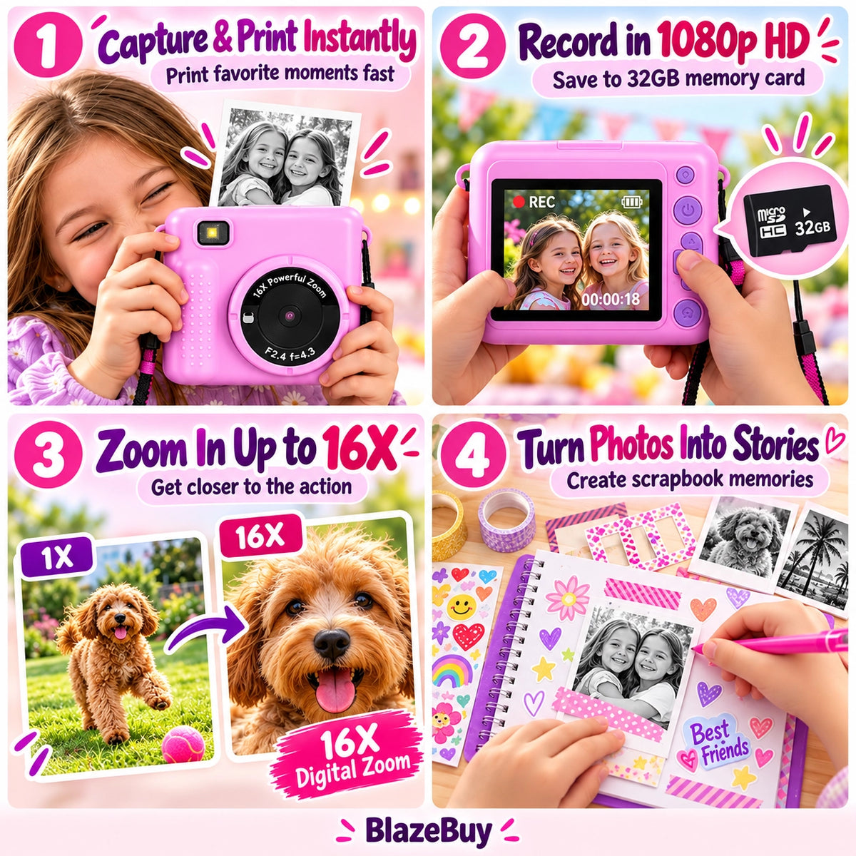 Instant Print Camera Journal Set