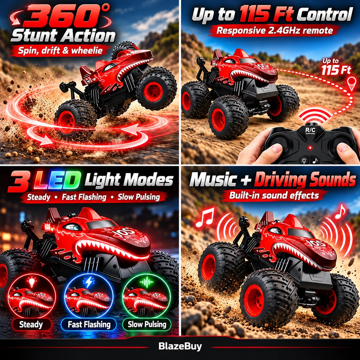 Dinosaur RC Monster Truck