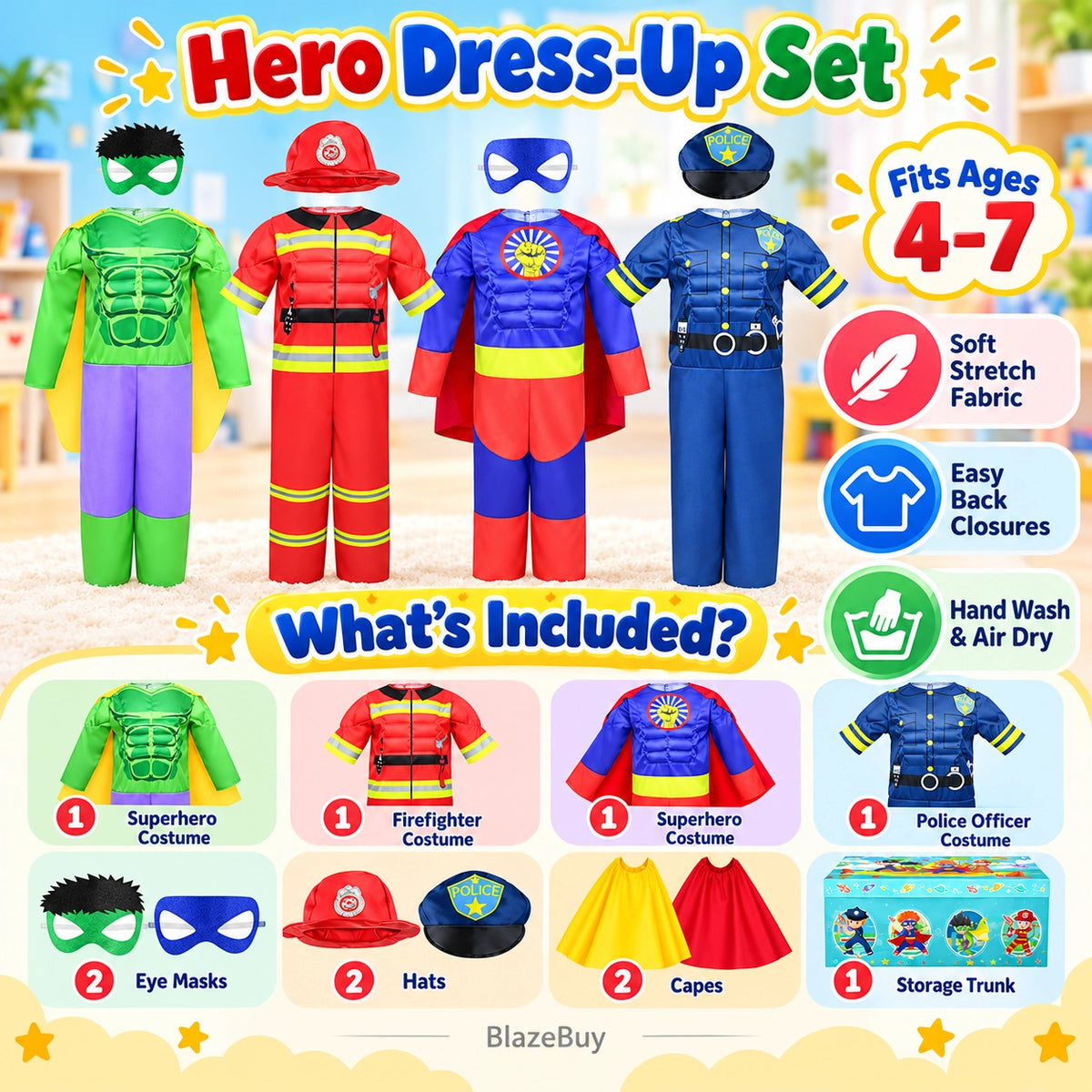Kids Hero Role Play Costumes