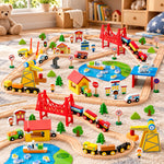Wooden Magnetic Train Adventure Set