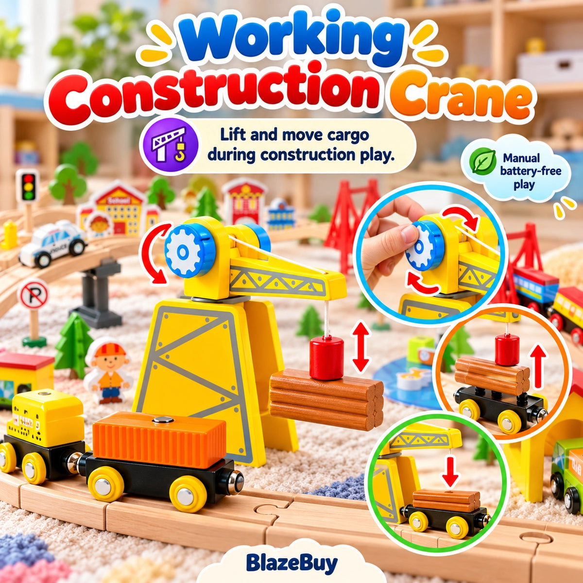 Wooden Magnetic Train Adventure Set