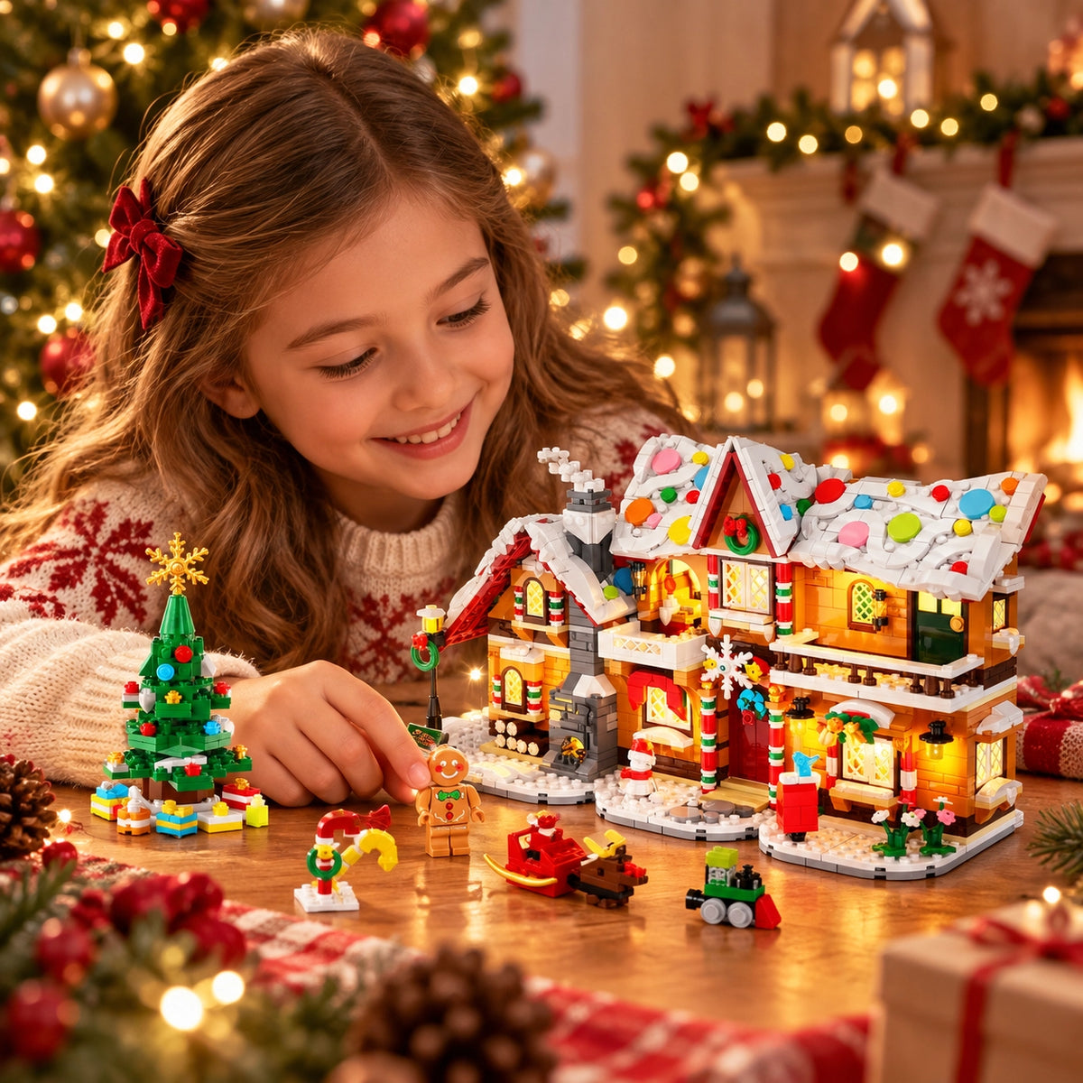 Christmas Gingerbread Advent Building Village