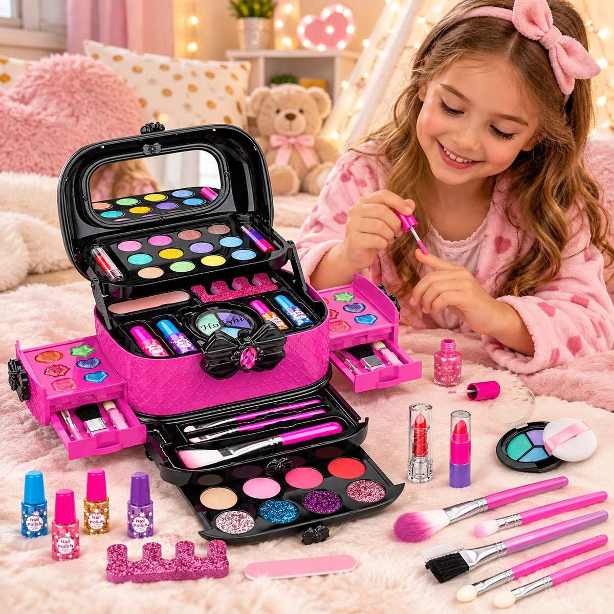 Kids Washable Makeup Vanity Set