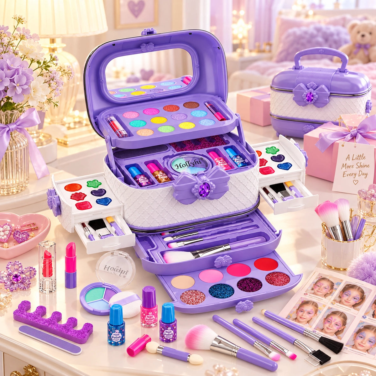 Kids Washable Makeup Vanity Set