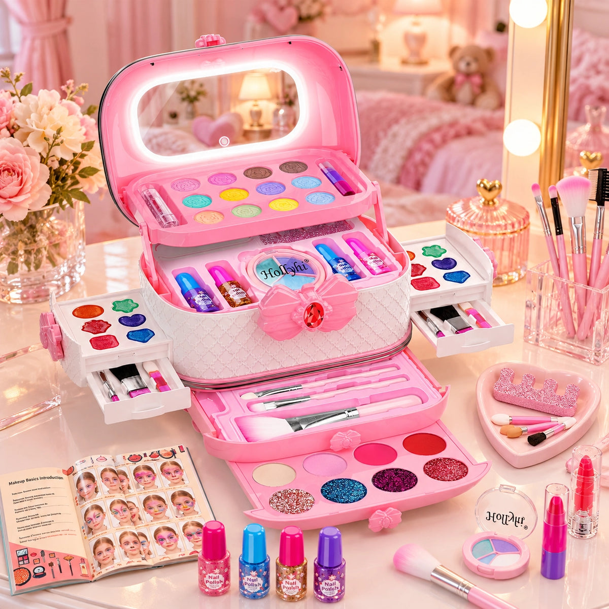 Kids Washable Makeup Vanity Set