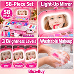 Kids Washable Makeup Vanity Set