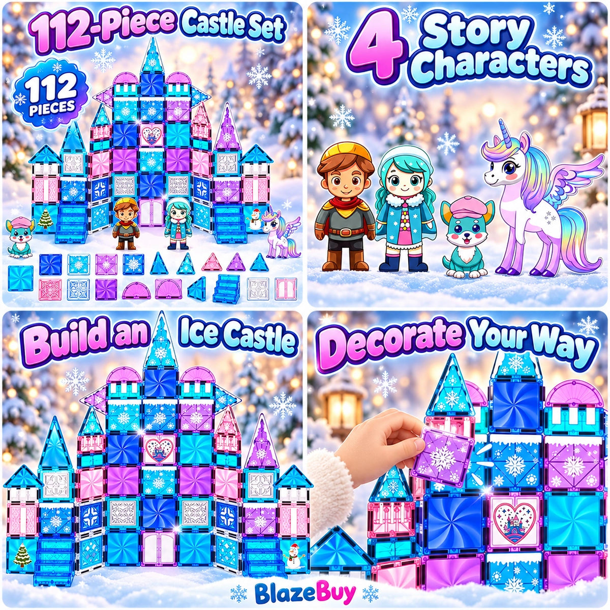 Magnetic Princess Castle Building Sets
