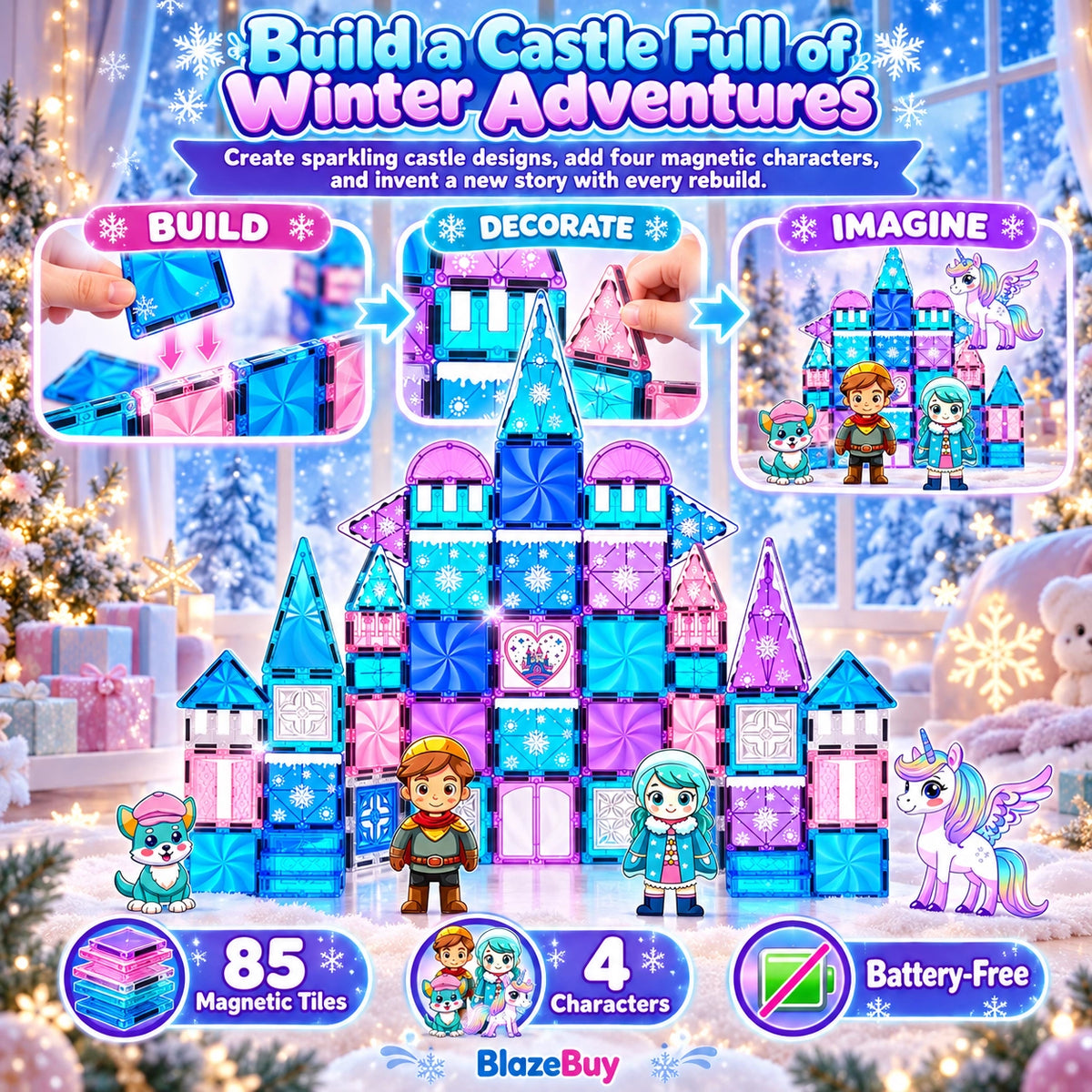 Magnetic Princess Castle Building Sets
