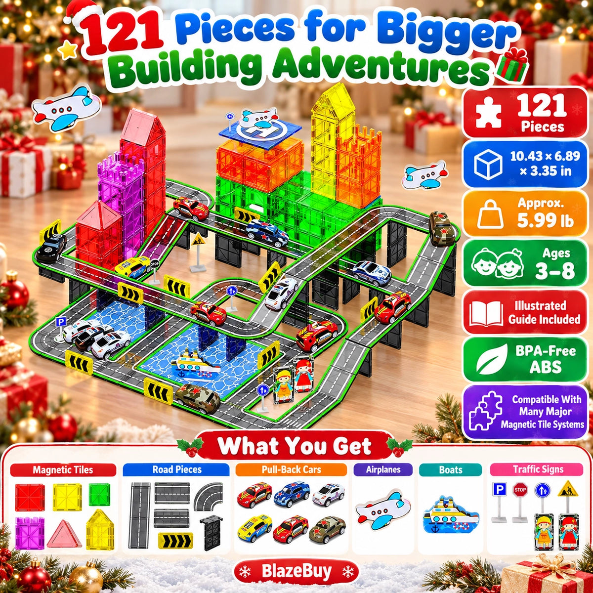 Magnetic Vehicle Building Adventure Set