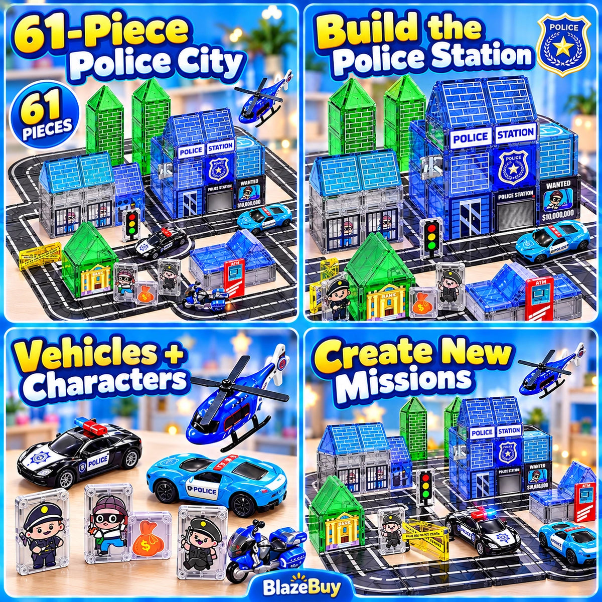 Magnetic Vehicle Building Adventure Set