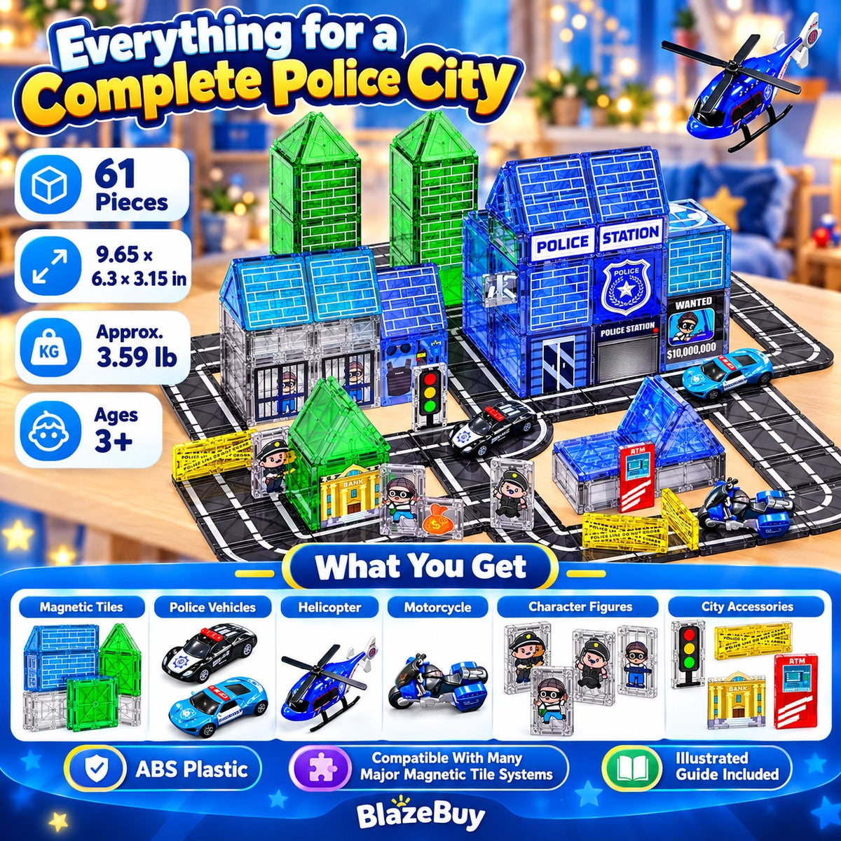 Magnetic Vehicle Building Adventure Set