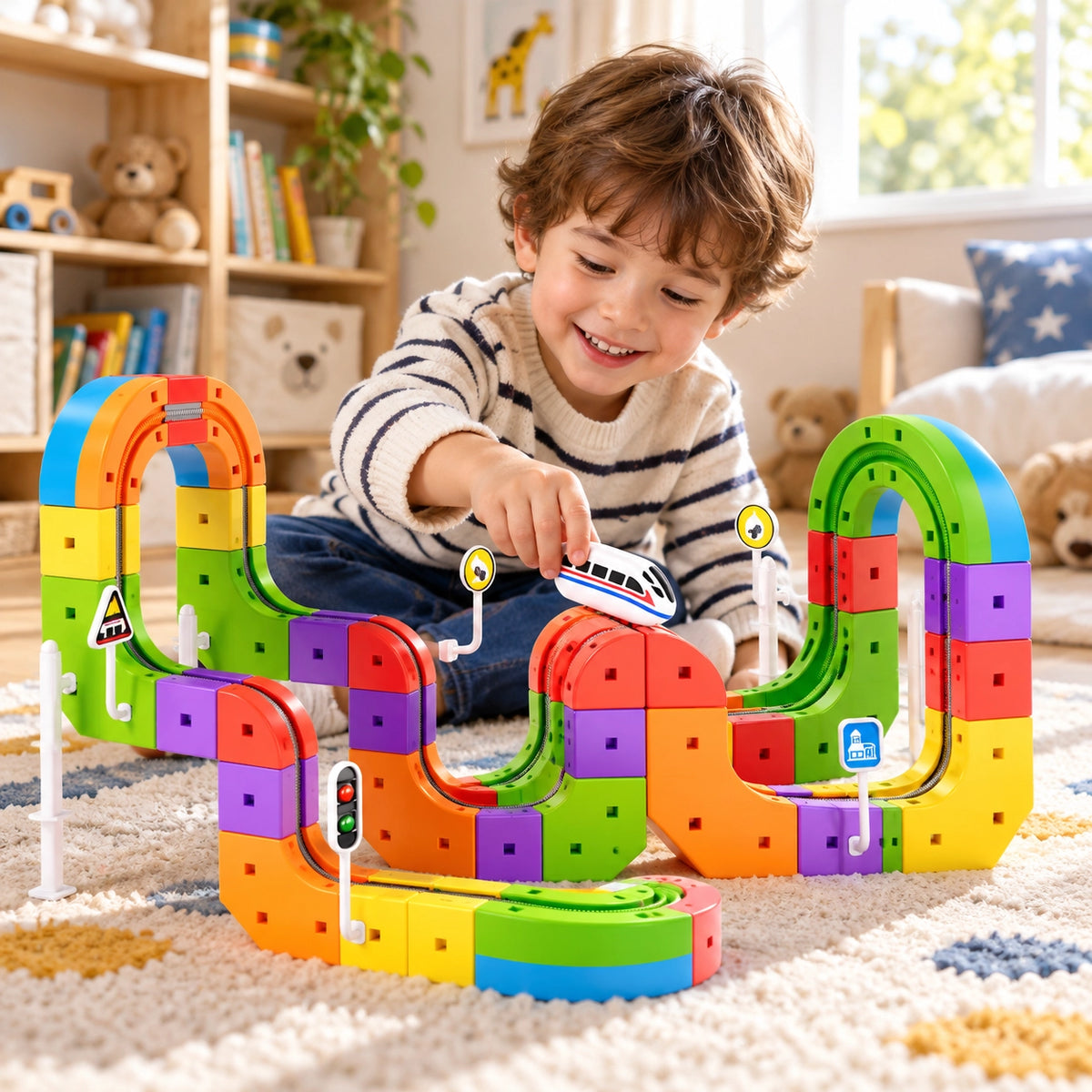 Electric Train Track Building Set