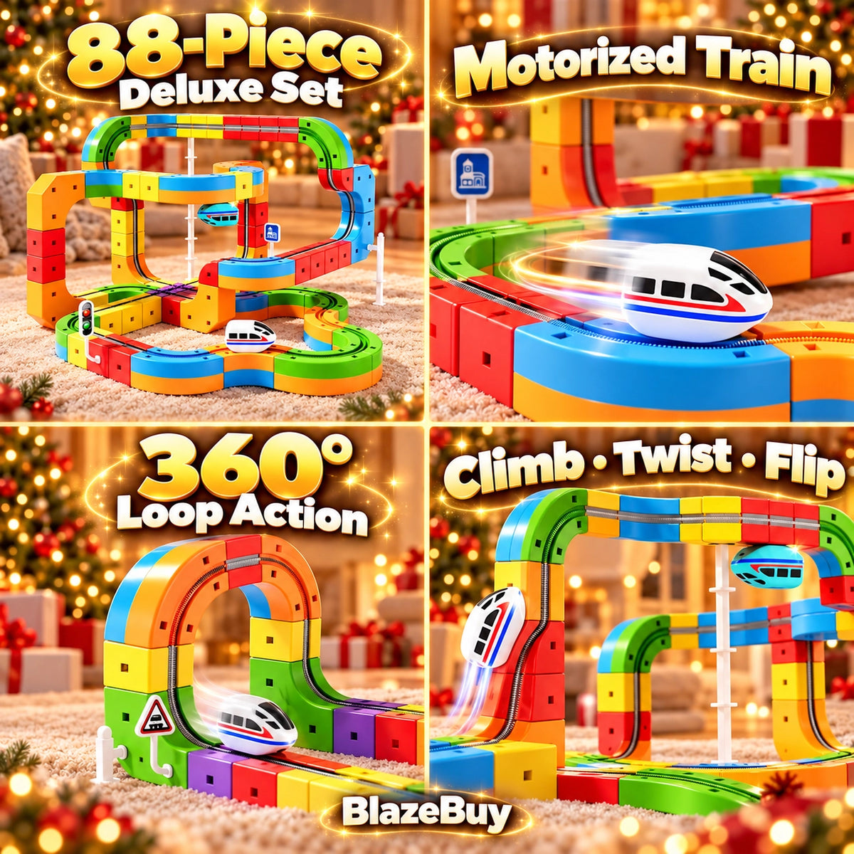 Electric Train Track Building Set