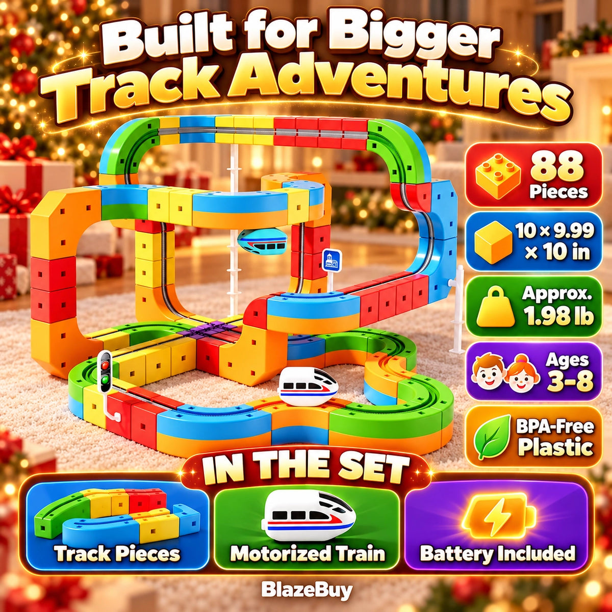 Electric Train Track Building Set