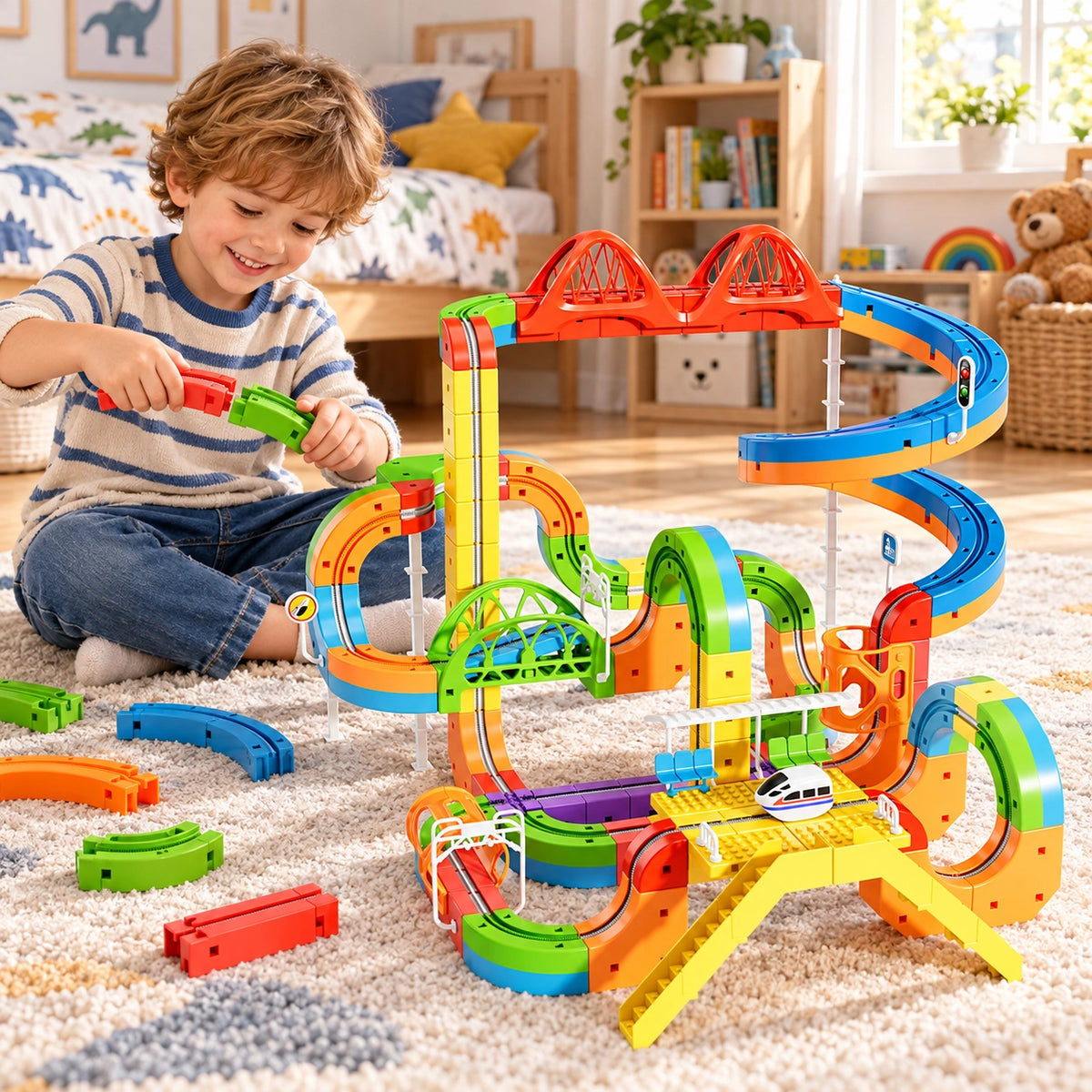 Electric Train Track Building Set