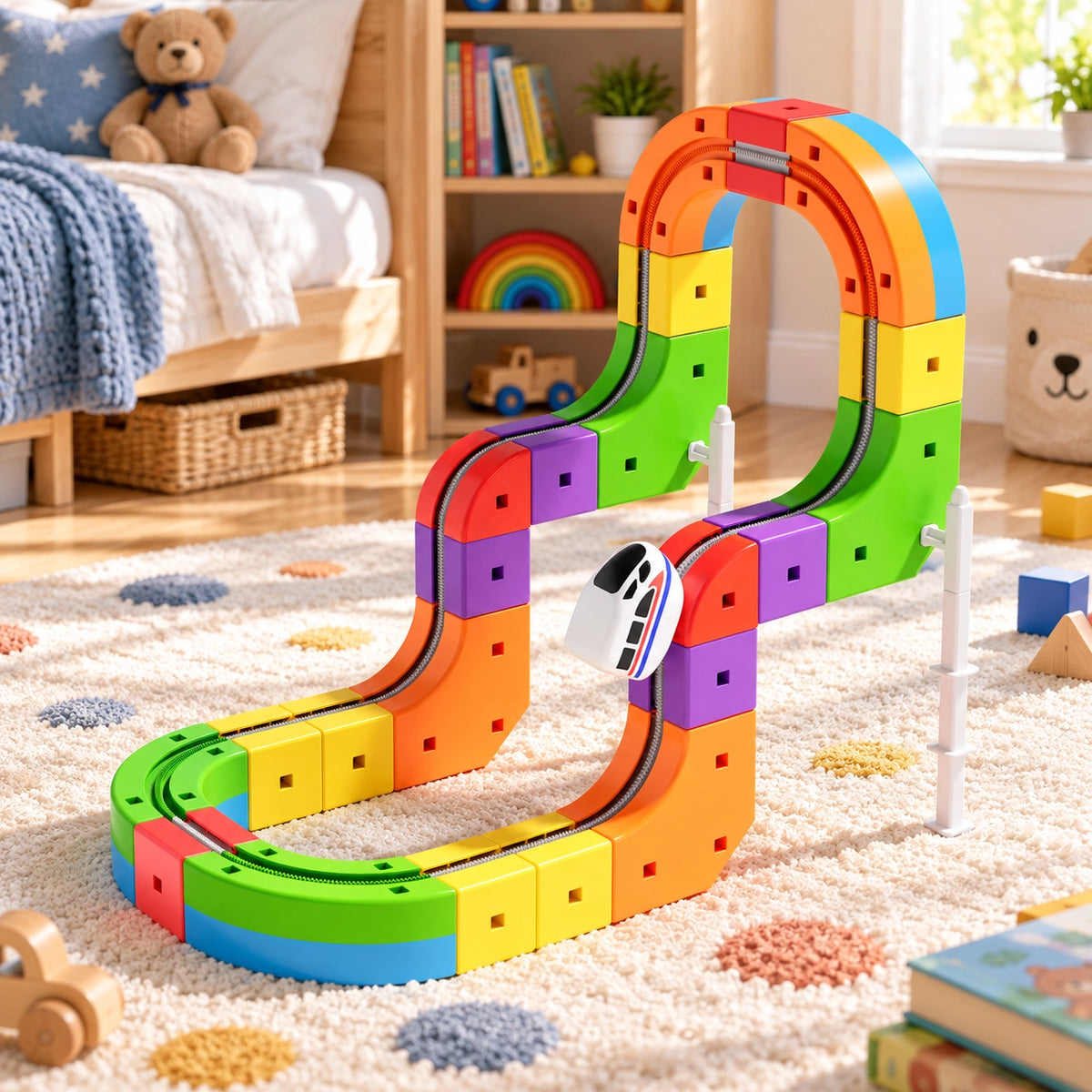 Electric Train Track Building Set