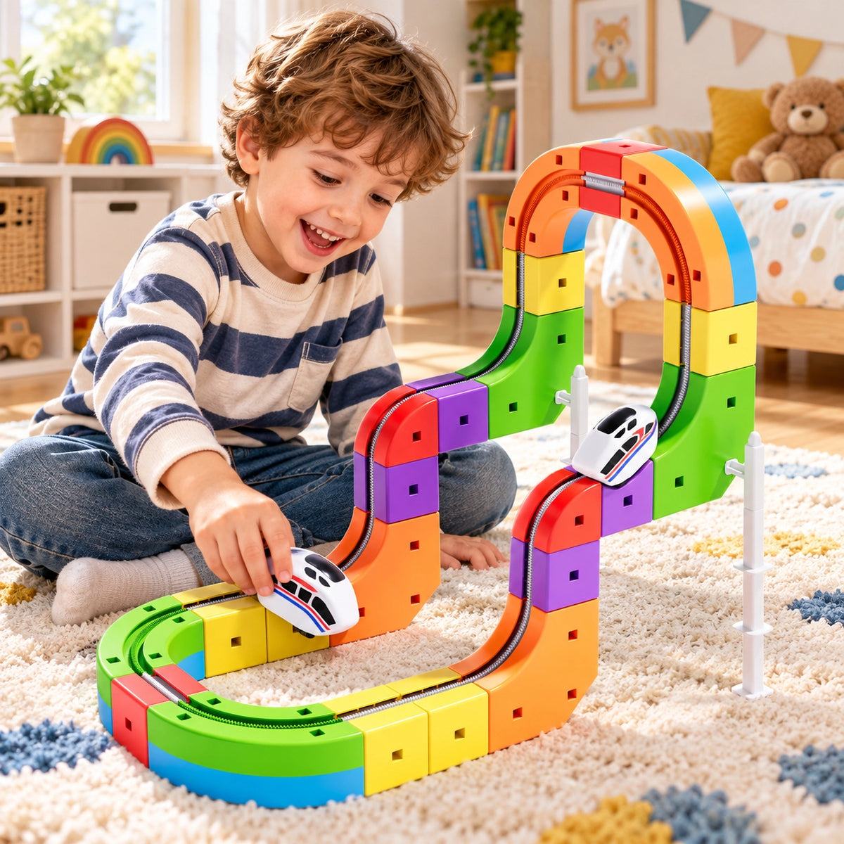 Electric Train Track Building Set