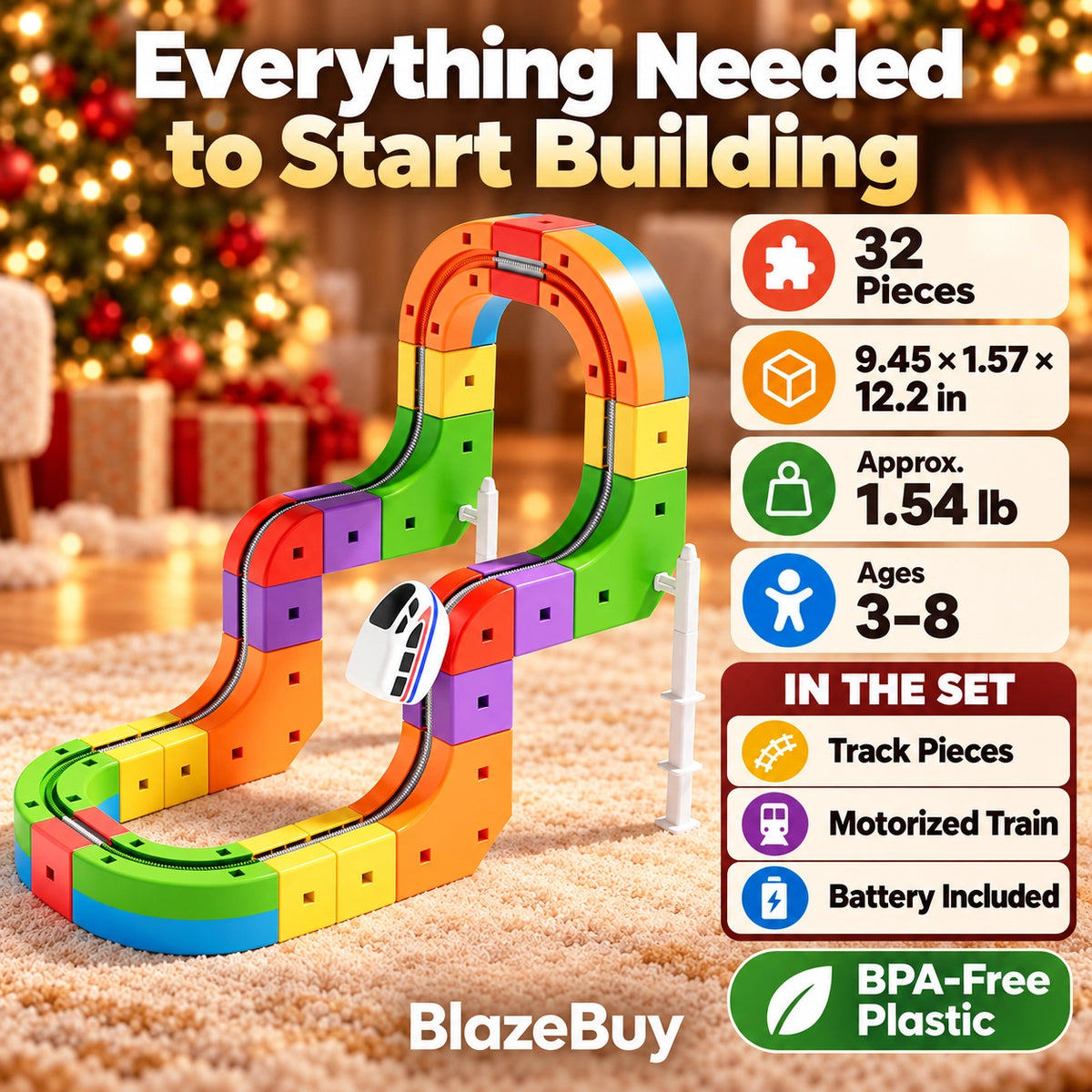 Electric Train Track Building Set