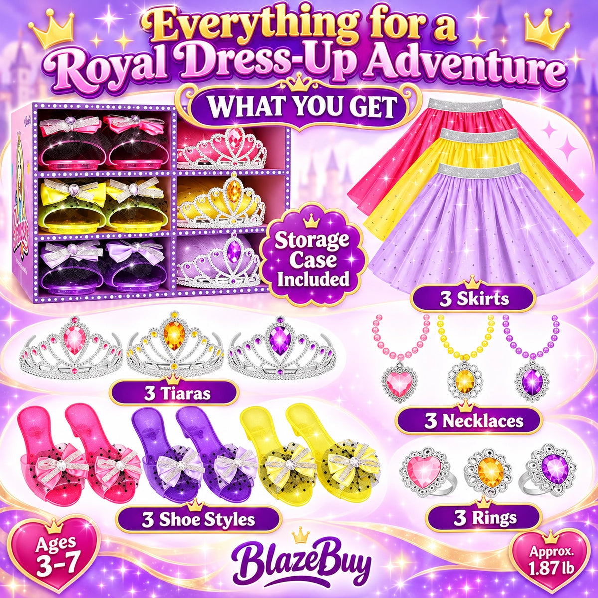 Princess Dress Up Accessory Playset