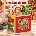 Wooden Farm Activity Cube Center