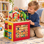 Wooden Farm Activity Cube Center