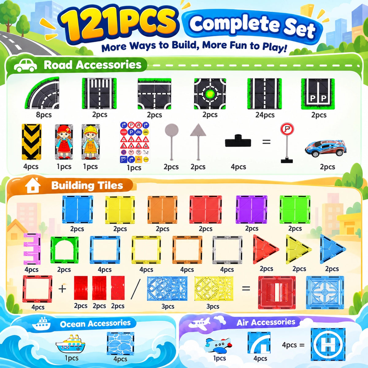 Magnetic Vehicle Building Adventure Set
