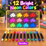 Neon Erasable Marker Pen Set