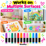 Neon Erasable Marker Pen Set