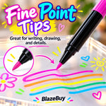 Neon Erasable Marker Pen Set