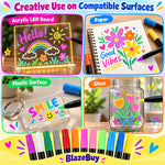 Neon Erasable Marker Pen Set