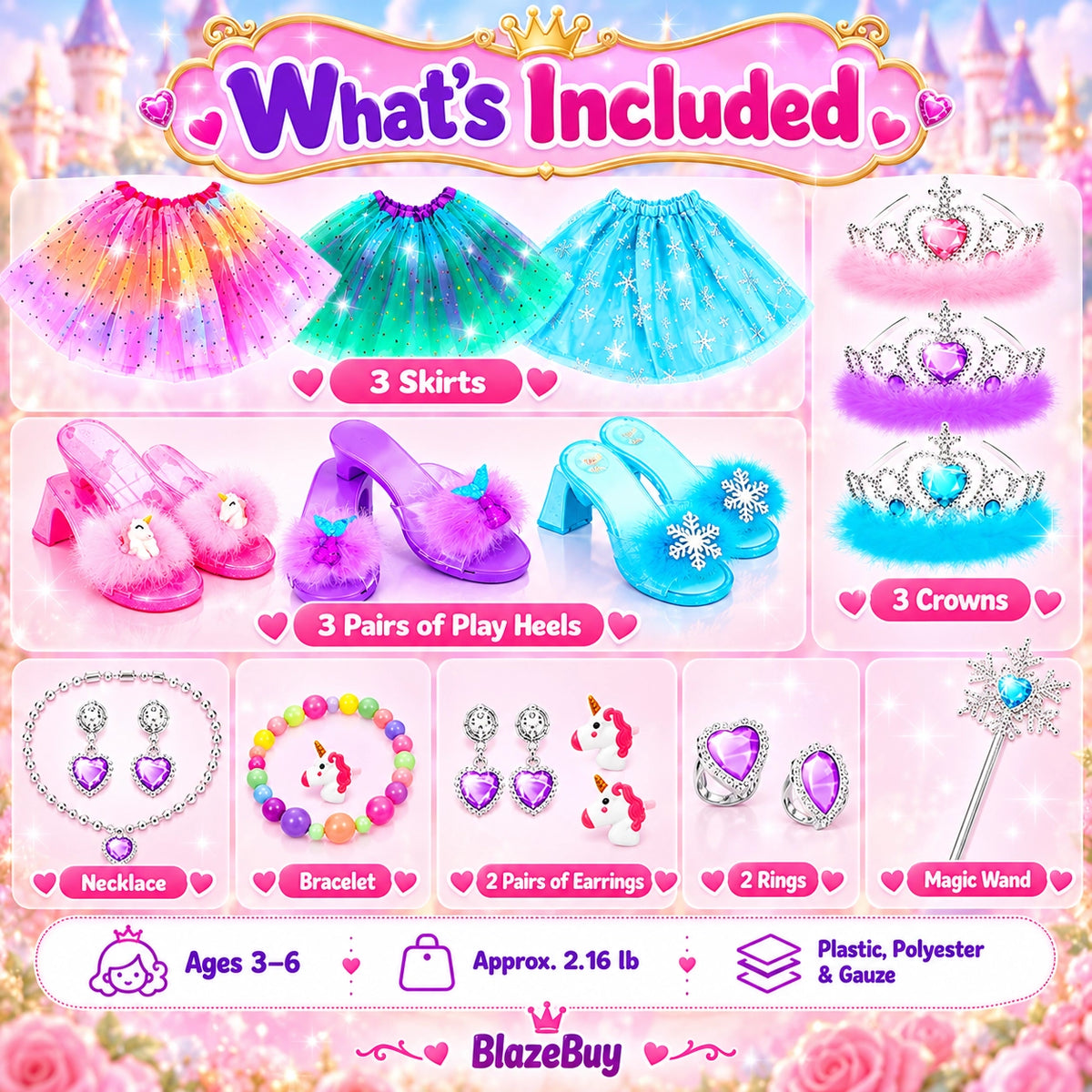 Princess Dress Up Accessory Set