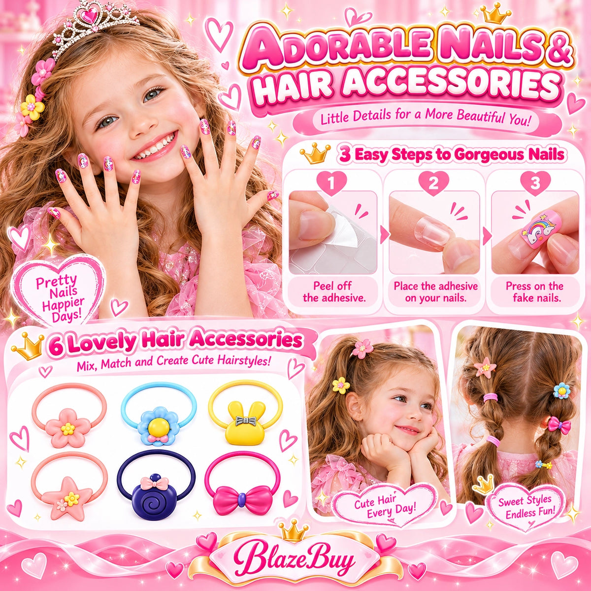 Kids Washable Princess Makeup Set