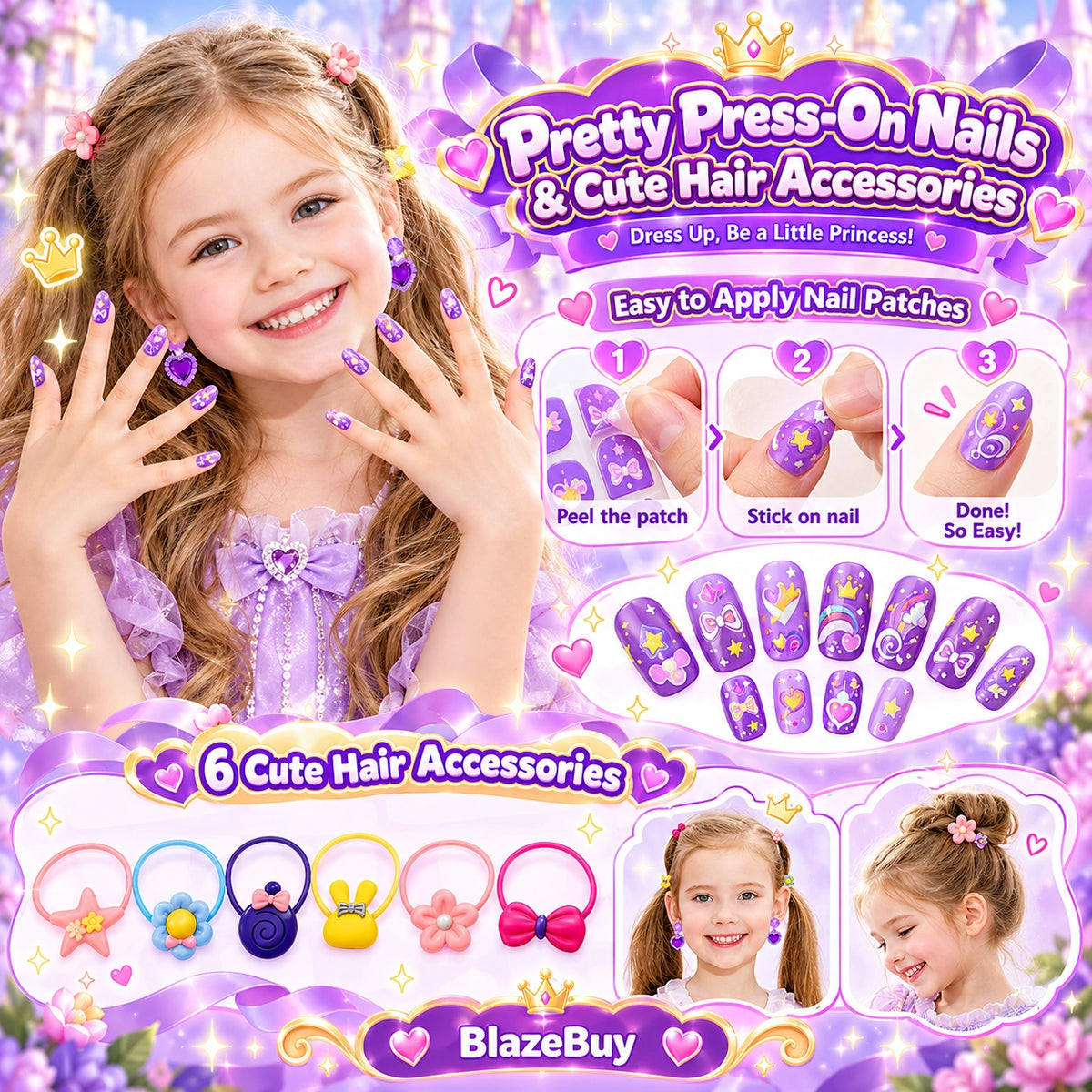 Kids Washable Princess Makeup Set
