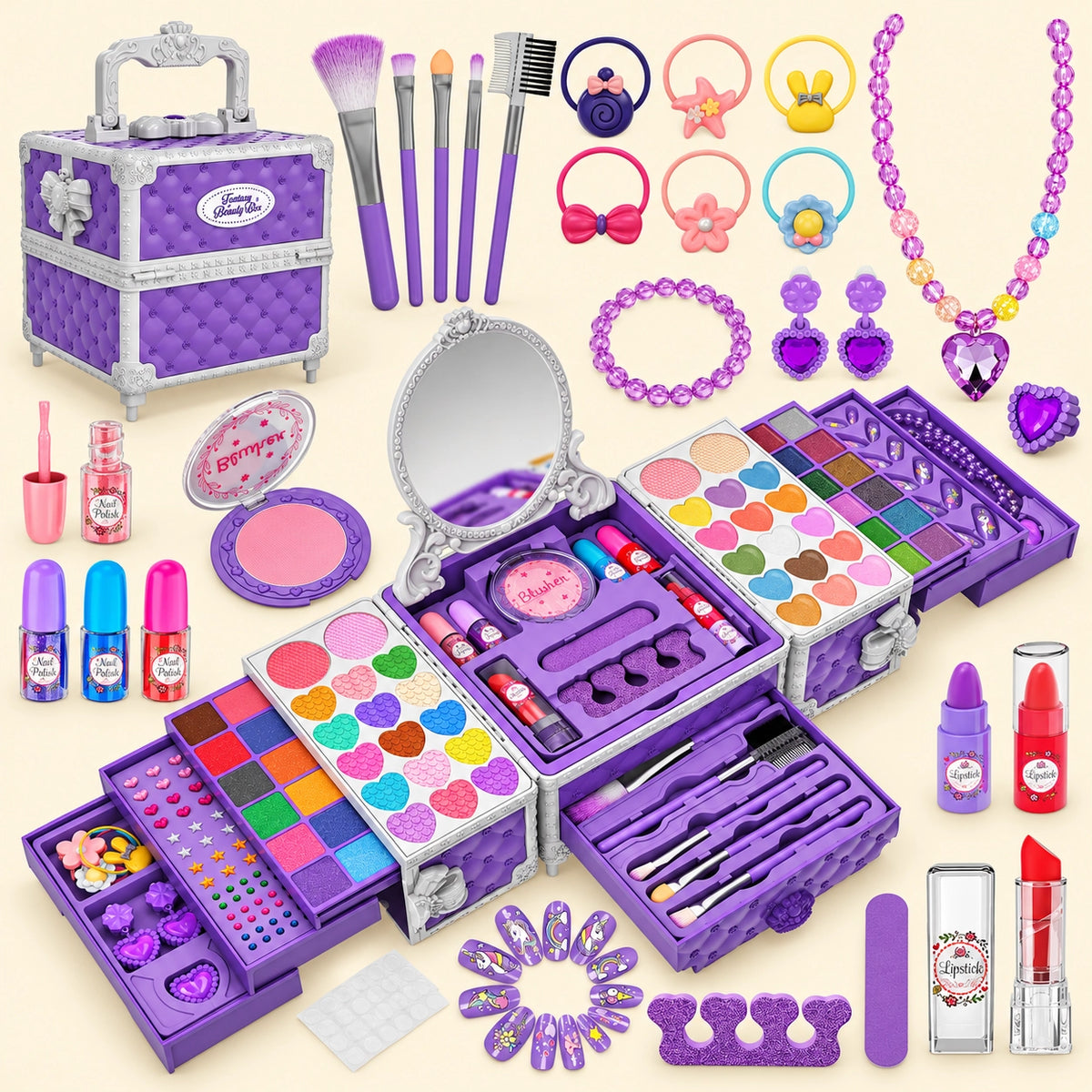 Kids Washable Princess Makeup Set