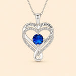 Infinity Heart Birthstone Necklace