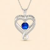 Infinity Heart Birthstone Necklace