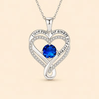 Infinity Heart Birthstone Necklace