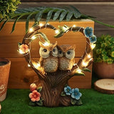 Solar Owl Garden Statue