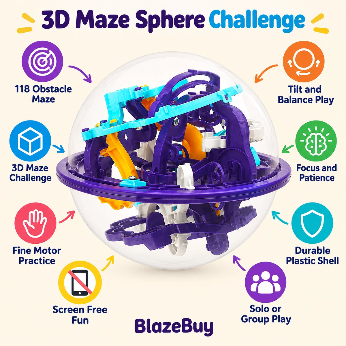 3D Maze Puzzle Ball