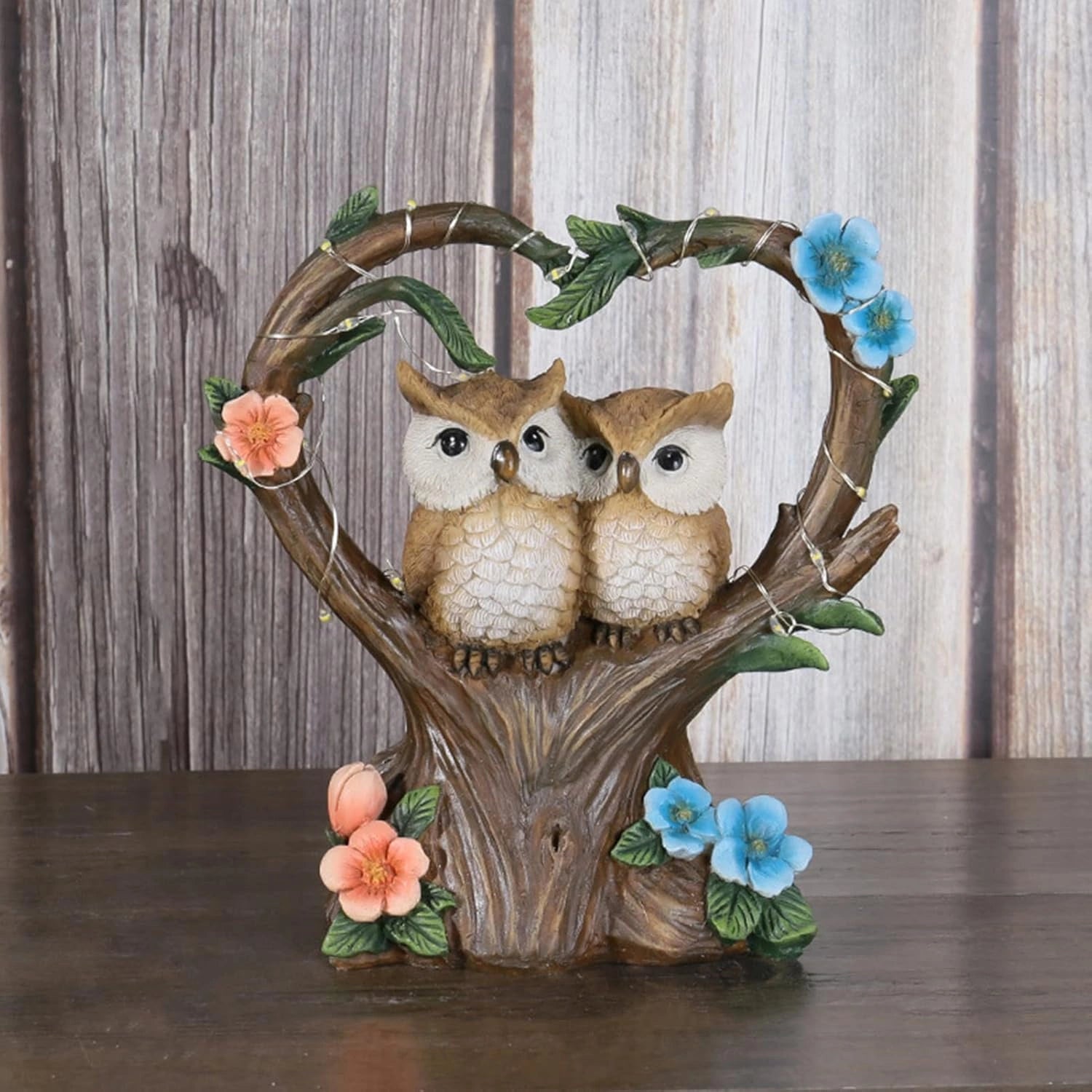 Solar Owl Garden Statue