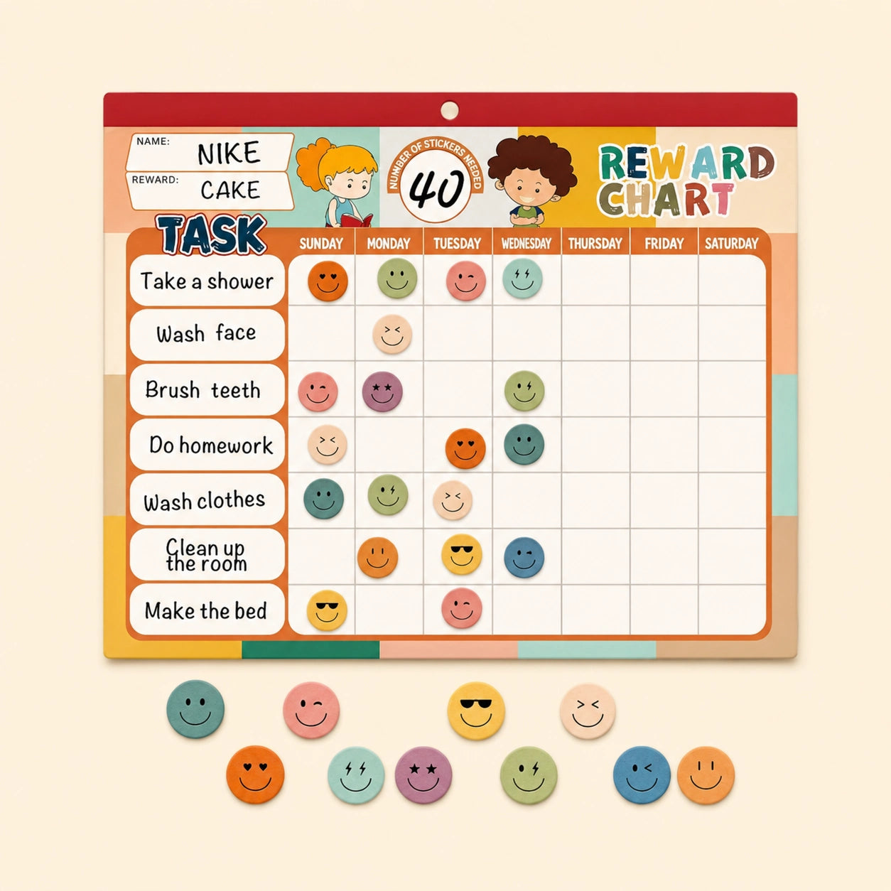 Boho Chore Reward Chart