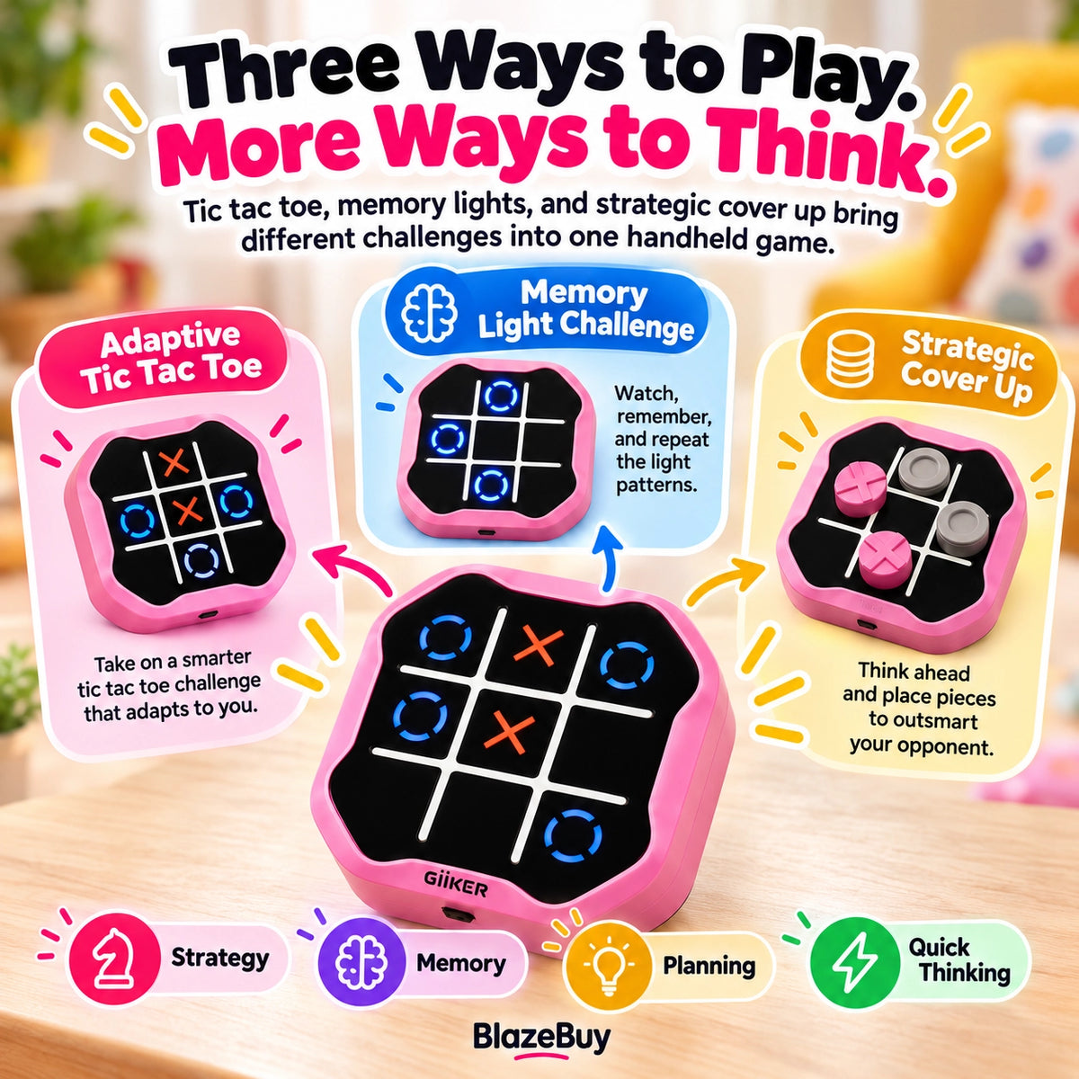 Interactive Tic Tac Toe Puzzle Game
