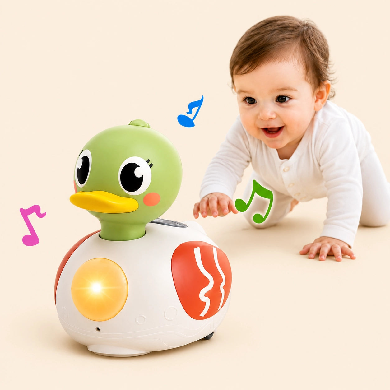 Musical Crawling Duck Toy