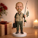 Personalized Fisherman Bobblehead Figure